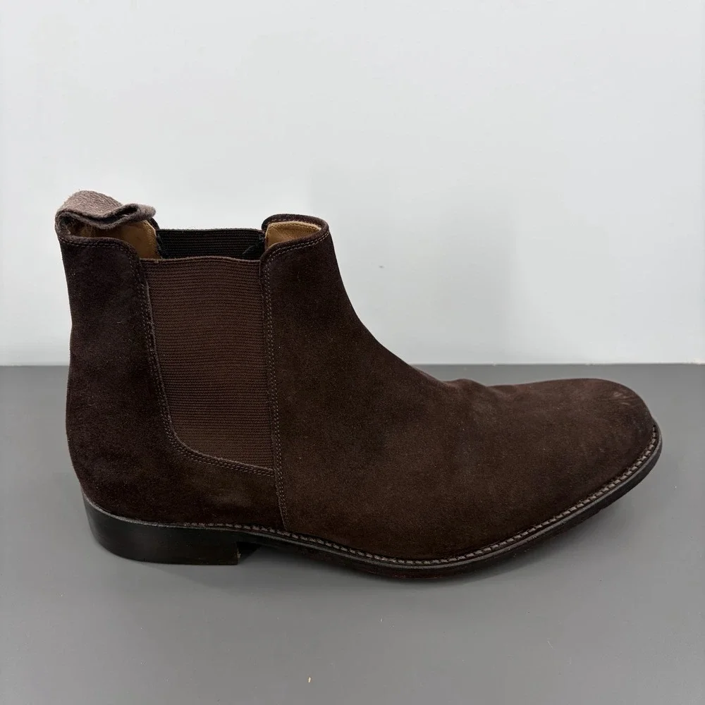 GRENSON Declan Brown Suede Chelsea Boots‎ US Size 9, UK Size 8 F England Dressy